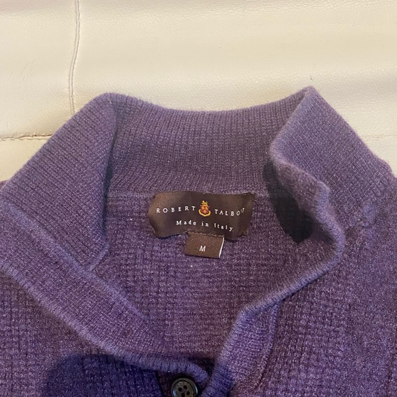 Robert Talbott 100% Extra Fine Merino Wool Cropped sweater - Picture 2 of 4